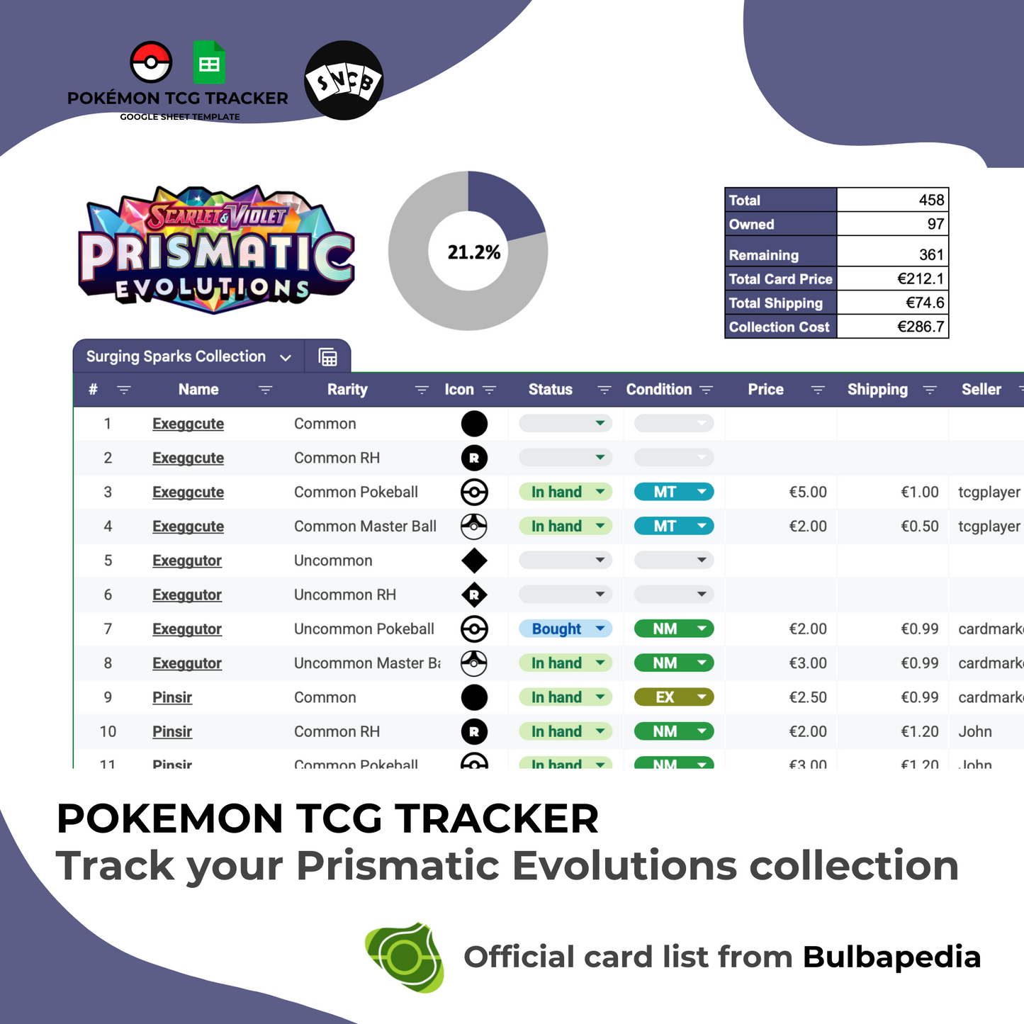S&V Prismatic Evolutions Tracker